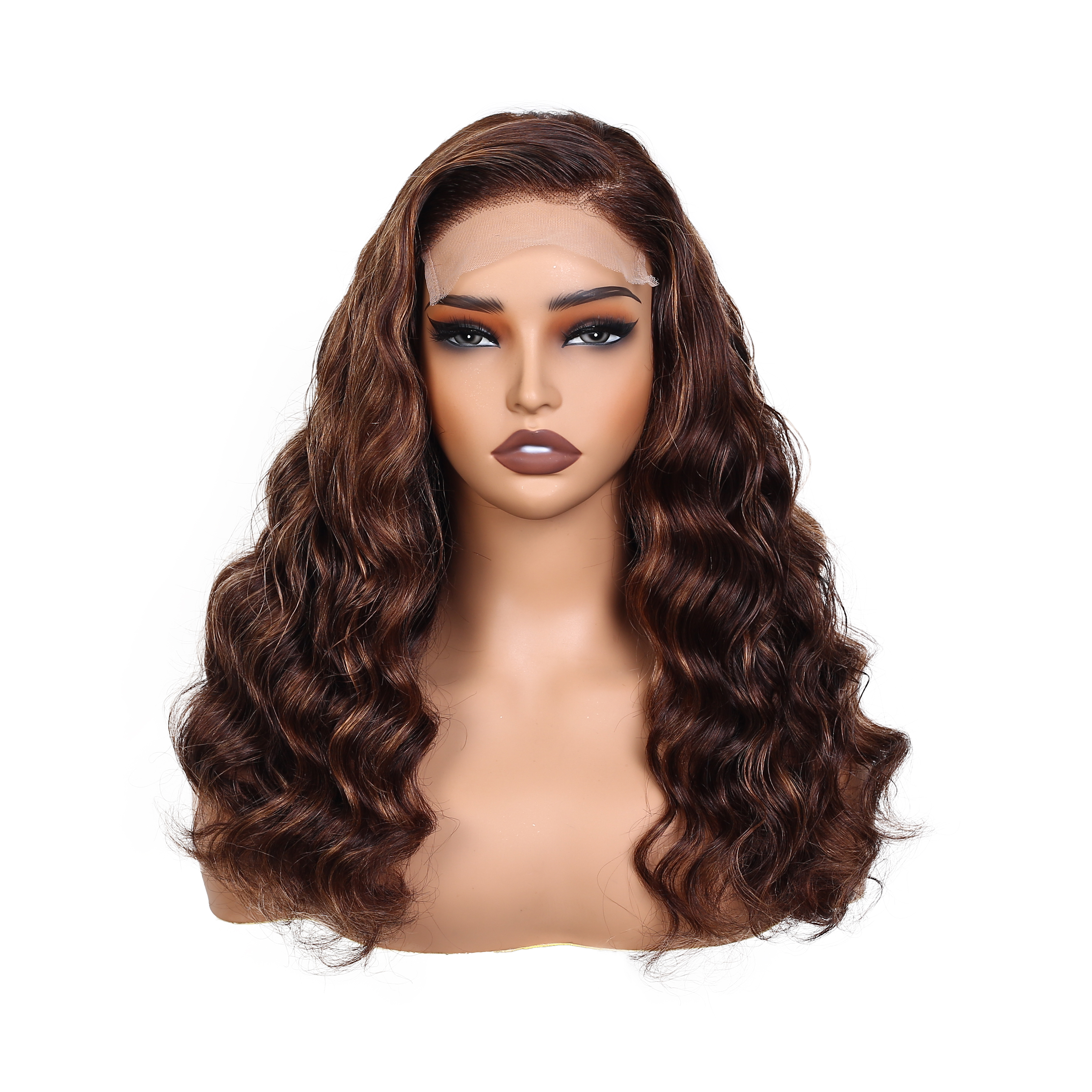 Lyric Selection P4/27 Highlight Color Loose Body Wave 5x5 Lace Closure Wig 22Inch