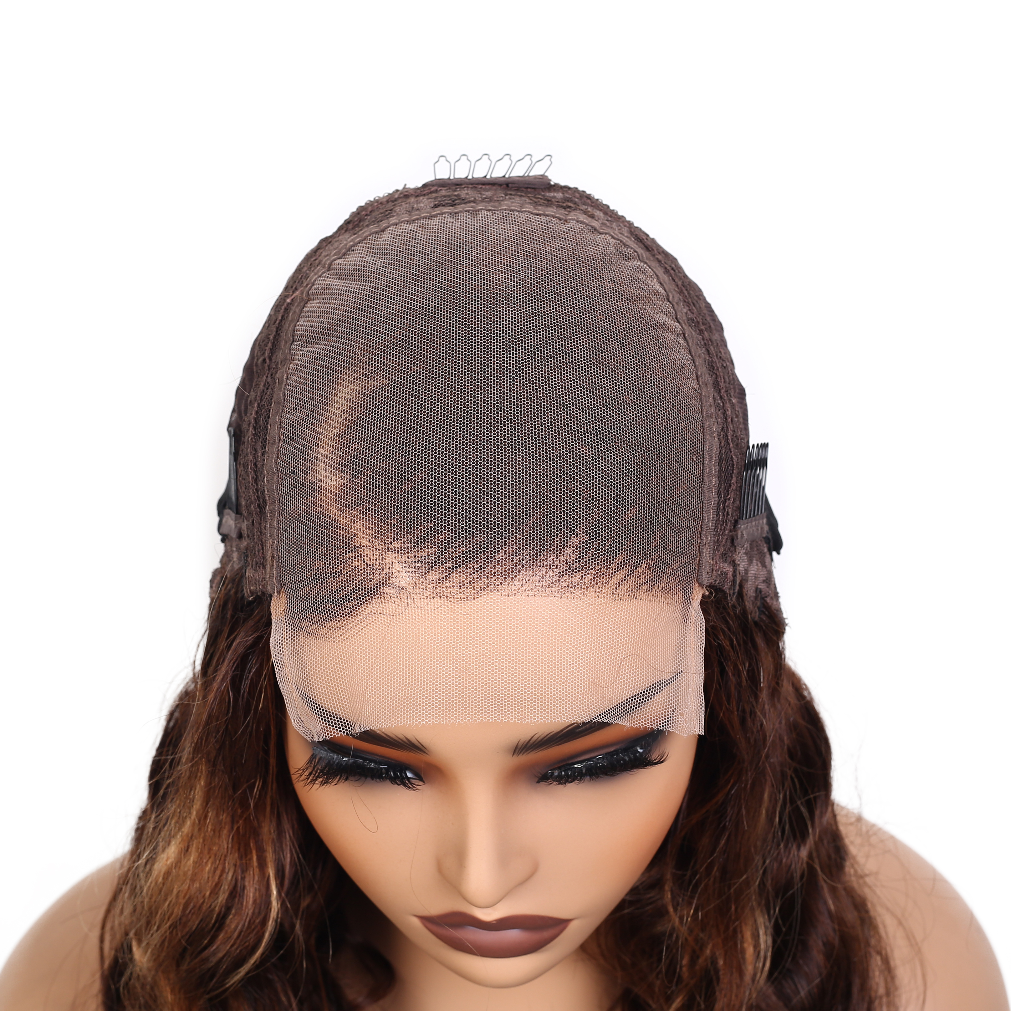 Lyric Selection P4/27 Highlight Color Loose Body Wave 5x5 Lace Closure Wig 22Inch
