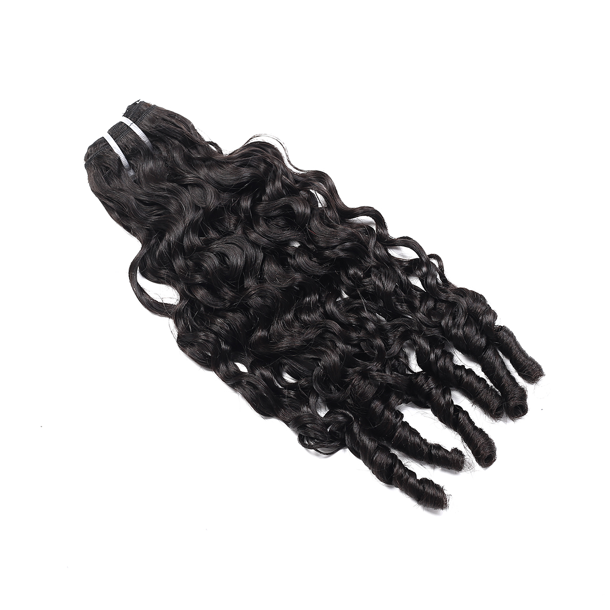 Lyric Selection 100% Human Hair Bundles Natural Color  Virgin Hair Burmese Spiral Texture