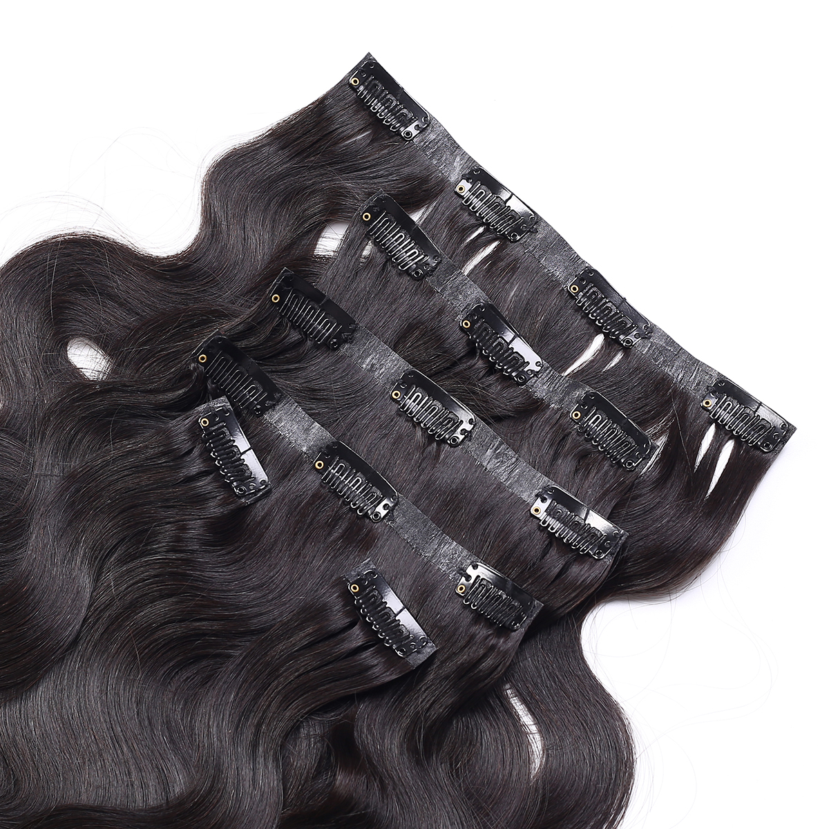 Lyric Selection 100% Human Hair PU Clip Ins Natural Color Virgin Hair 