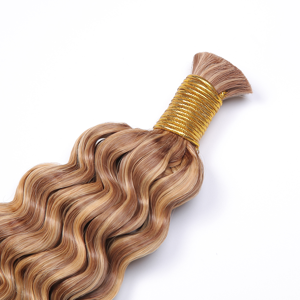 Lyric Selection 100% Human Hair Bulk P4/27 Highlight Color Virgin Hair Deep Wave Texture