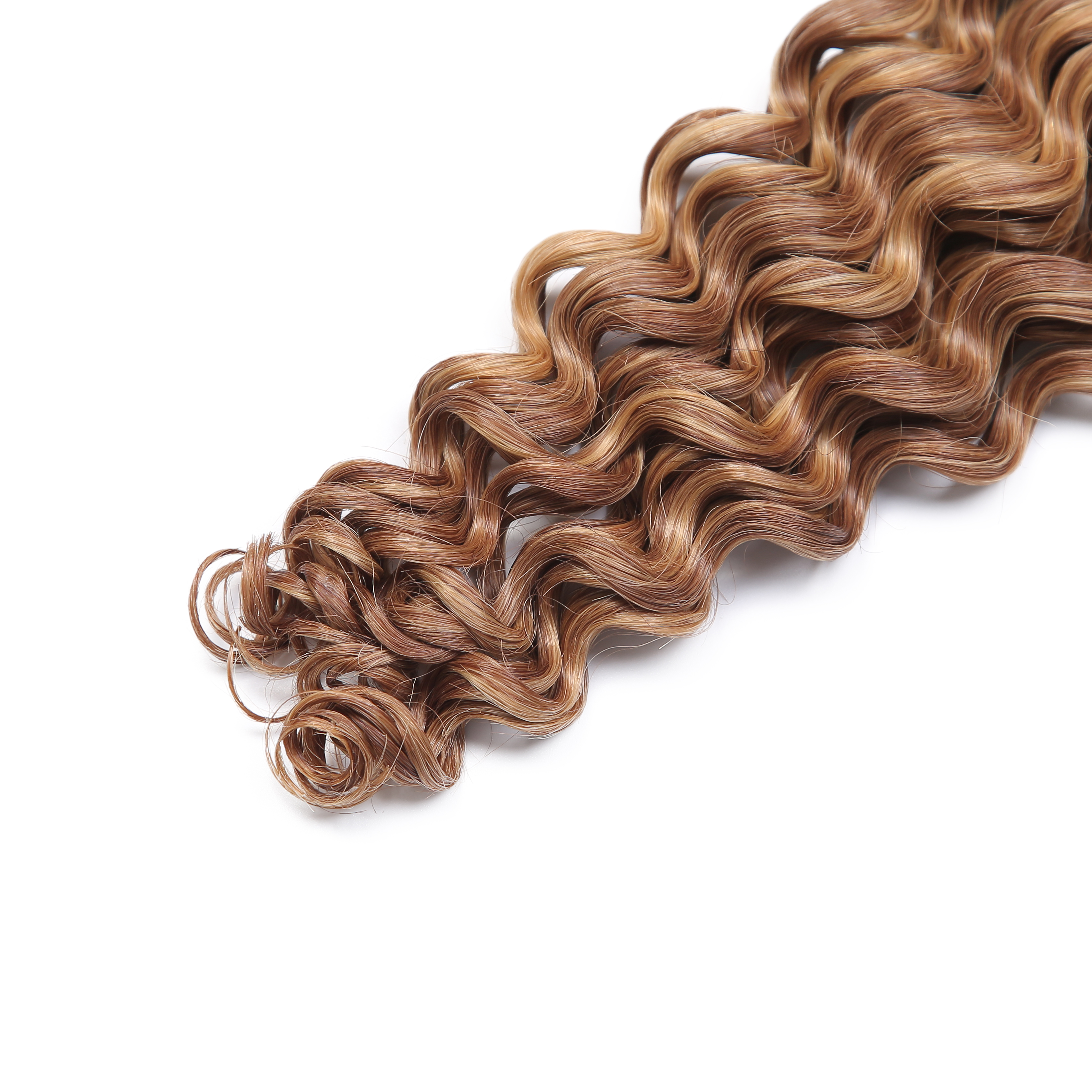 Lyric Selection 100% Human Hair Bulk P4/27 Highlight Color Virgin Hair Deep Wave Texture