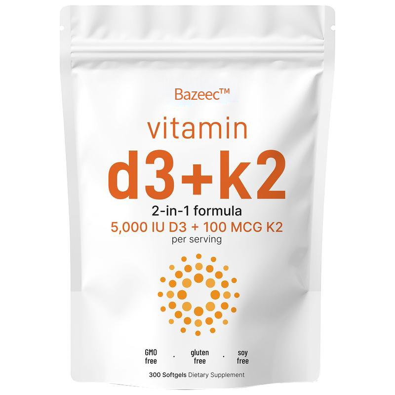 BazeecTM Vitamin D3 K2 Supplement Softgels