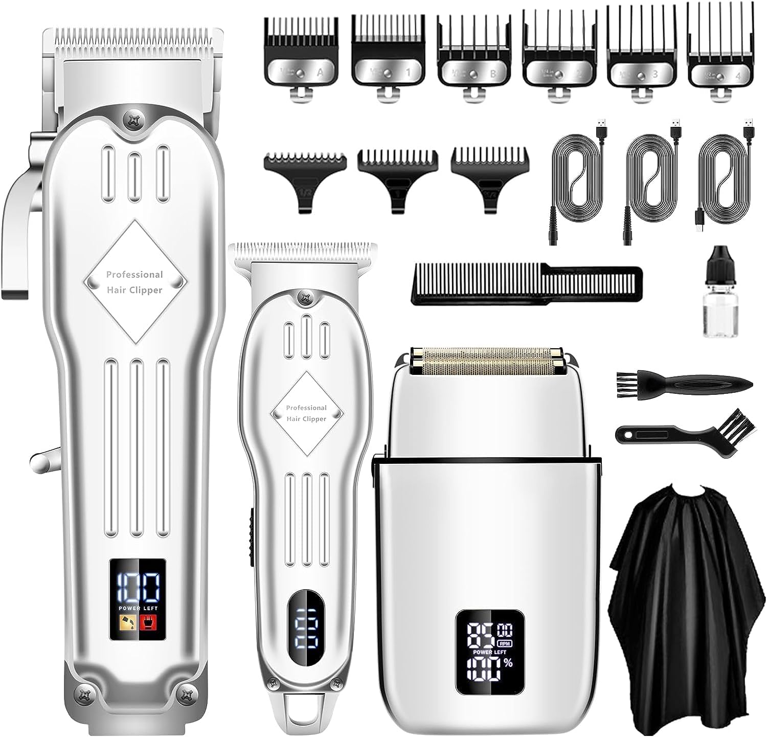 Hair Clippers Professional Cordless for Men ,Electric Foil Shavers Raz