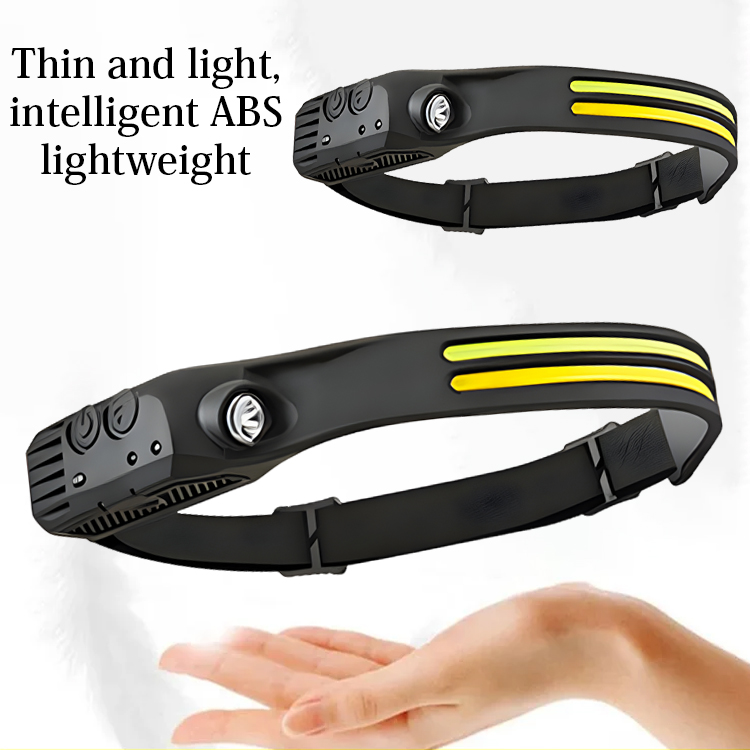【Unmatched Brightness】BrightMax™ German-Fully Waterproof Headlamp- Illuminate 500 Sqm with Ease! Effortless On/Off with a Wave of Your Hand!