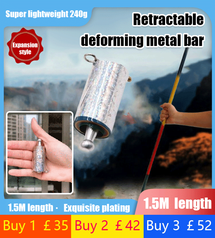 Telescopic deformation metal rod