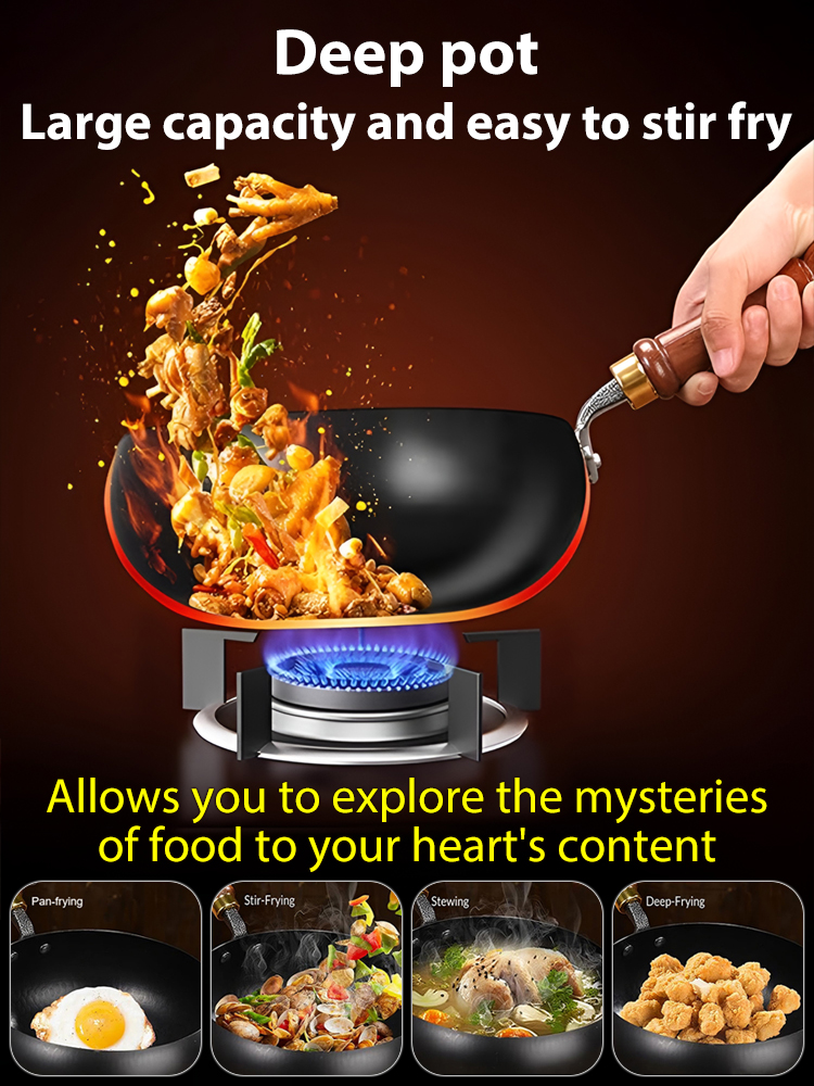 🔥🔥🔥【Heritage Craftsmanship】CenturyPan™ Handcrafted Cast Iron - Built to Last 100 Years！Grill, Fry, Steam, Bake, and More！