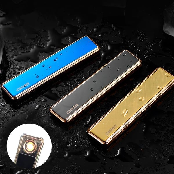Szélálló USB ívöngyújtó - Exkluzív díszdobozban
