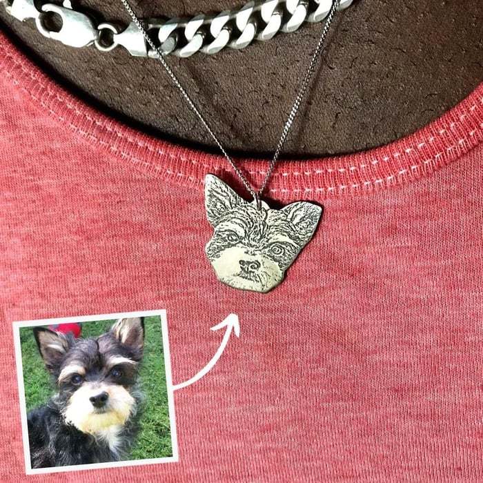 🐶 50% zniżki 💑Spersonalizowany naszyjnik/breloczek ze zdjęciem zwierzaka