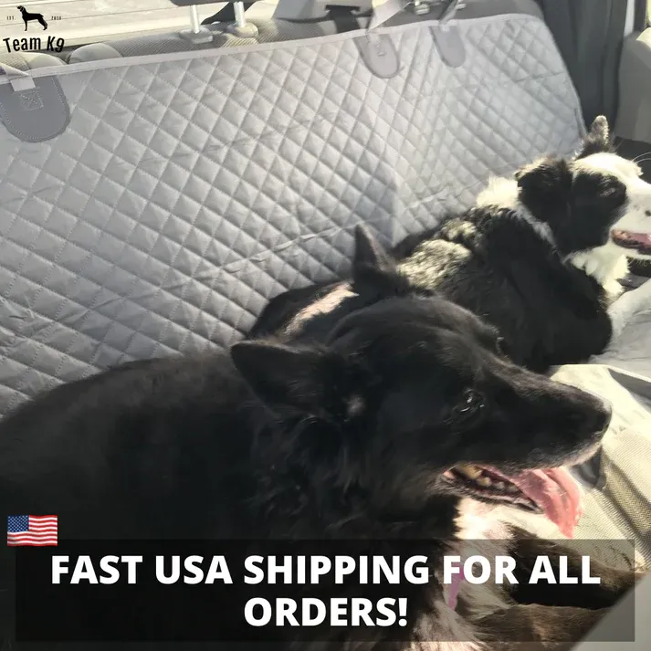 🐶Noua husă de hamac pentru scaunul auto, impermeabilă și antiderapantă, cu buzunare, clapete laterale, curele pentru tetieră, suport pentru scaun și fereastră cu plasă (+ centură de siguranță gratuită!) .