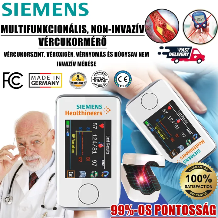2025 Siemens non-invazív multifunkcionális vércukormérő