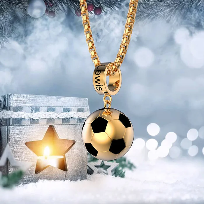 Colier cu nume personalizat fotbal