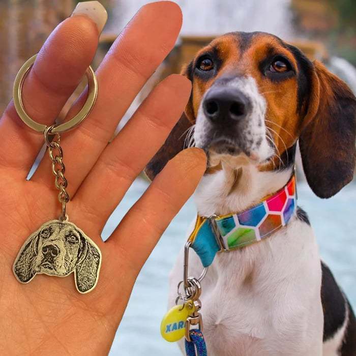 🐶 50% zniżki 💑Spersonalizowany naszyjnik/breloczek ze zdjęciem zwierzaka
