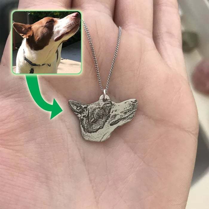 🐶 50% zniżki 💑Spersonalizowany naszyjnik/breloczek ze zdjęciem zwierzaka