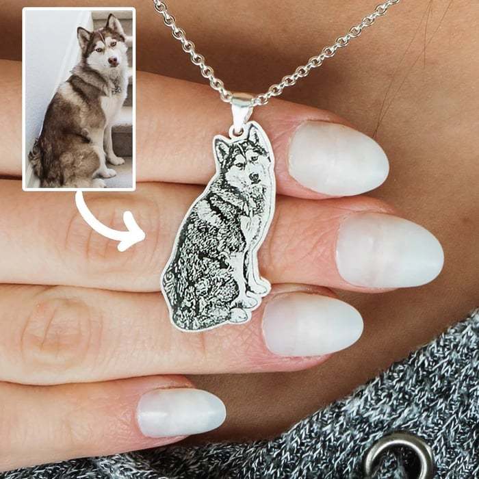 🐶 50% zniżki 💑Spersonalizowany naszyjnik/breloczek ze zdjęciem zwierzaka