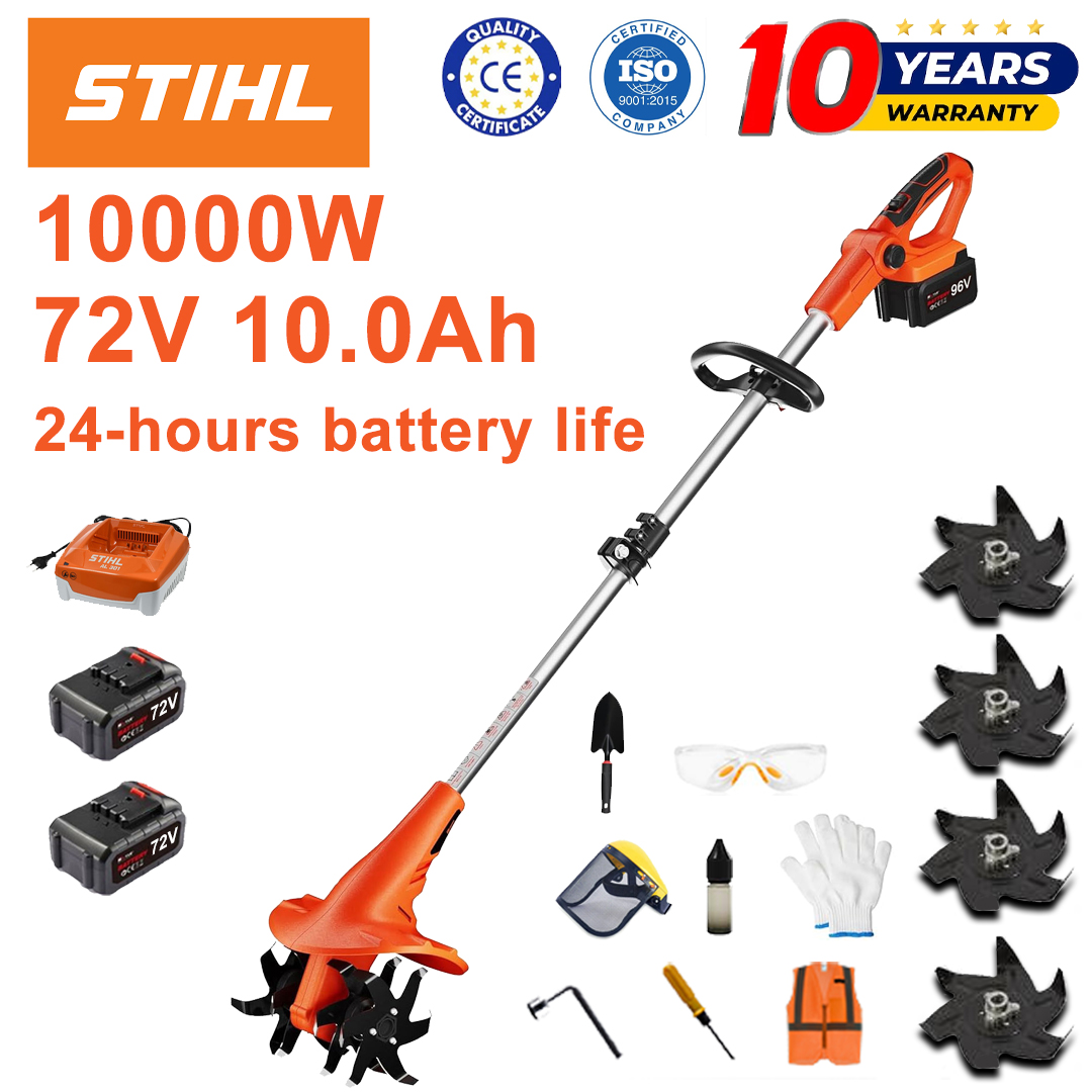 STIHL 15 000 W-os kefe nélküli fűnyírókészlet hosszú nyéllel és visszahúzható vágópengével