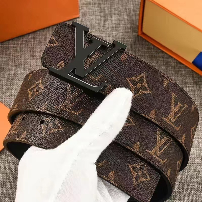 Обръщащ се колан Louis Vuitton LV Initiales + изящна подаръчна кутия
