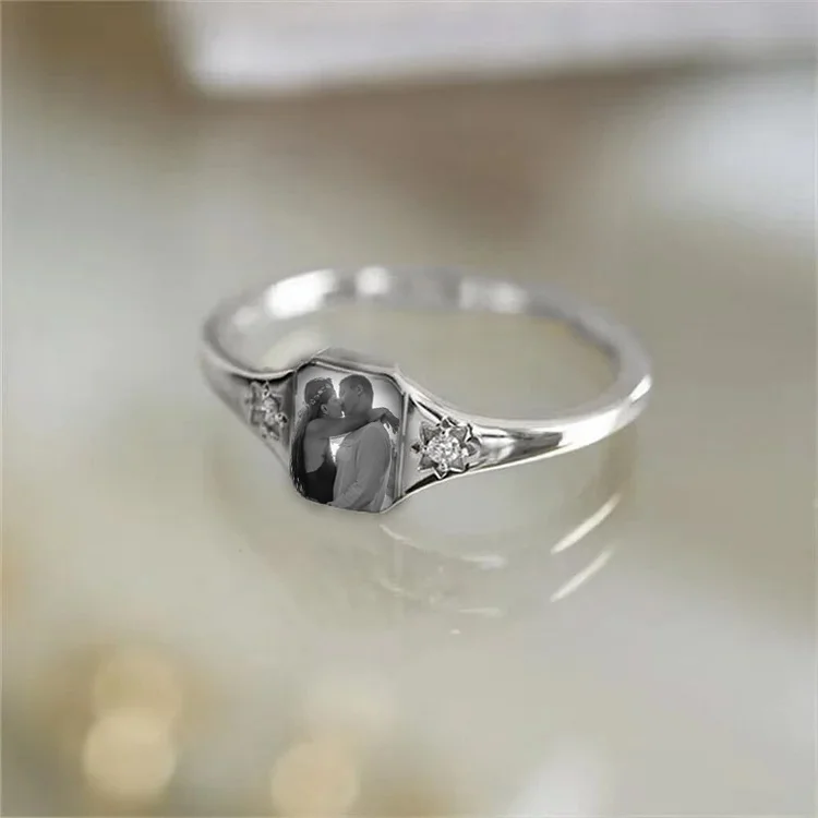 💏💞50% kedvezménnyel💝Személyes születésű fotógyűrű