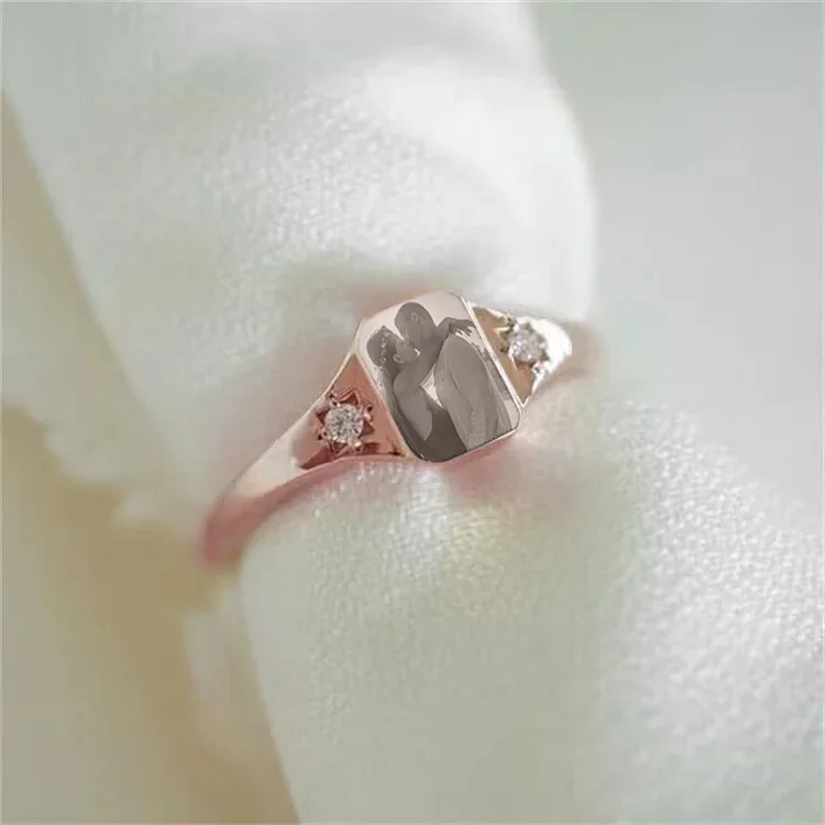 💏💞50% kedvezménnyel💝Személyes születésű fotógyűrű