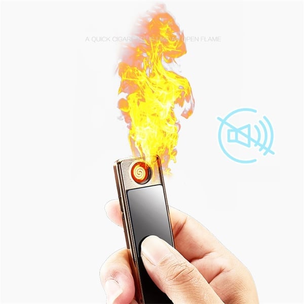 Szélálló USB ívöngyújtó - Exkluzív díszdobozban