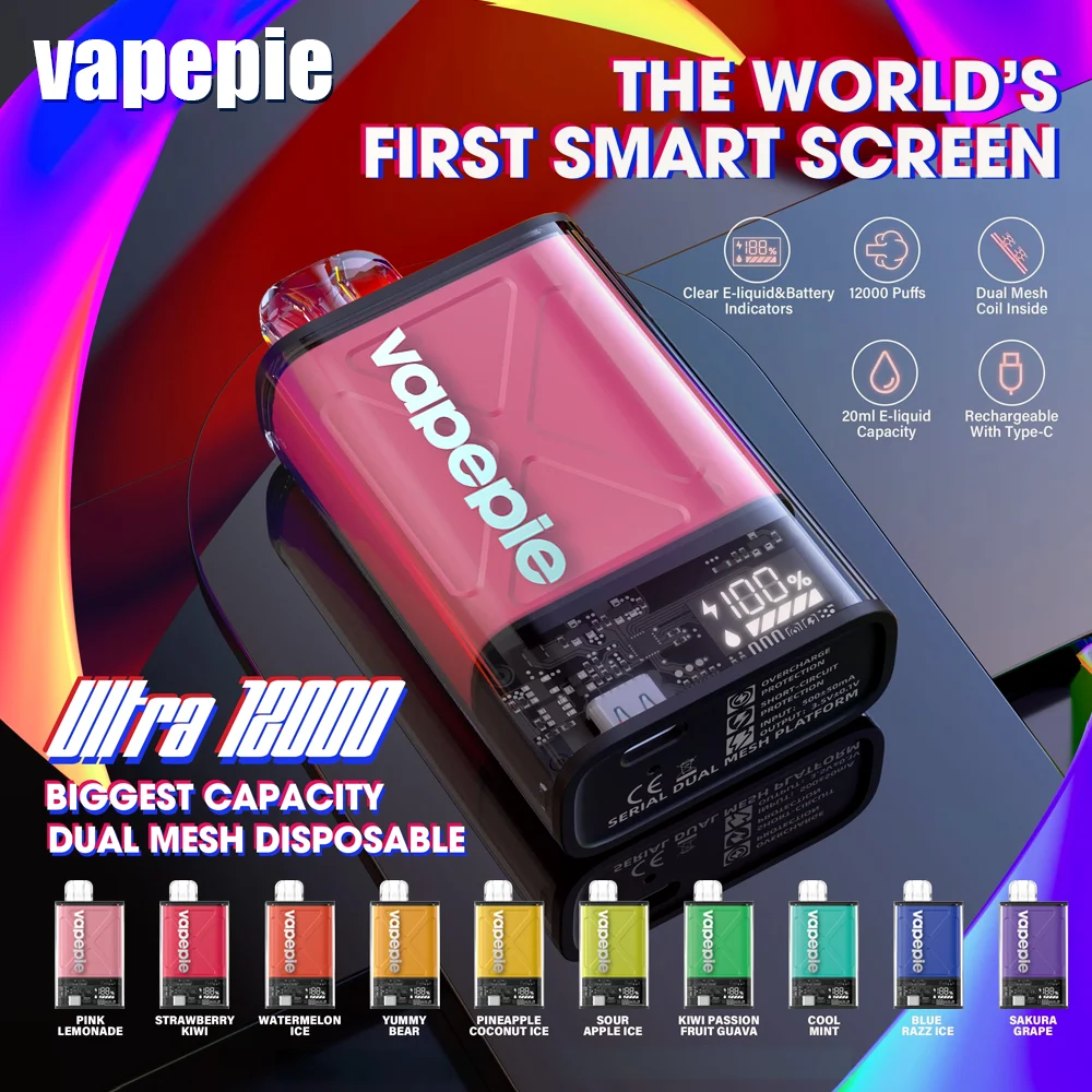 😈VAPEPIE Ultra 12000 PUFFS (peste 70.000 de recenzii pozitive)