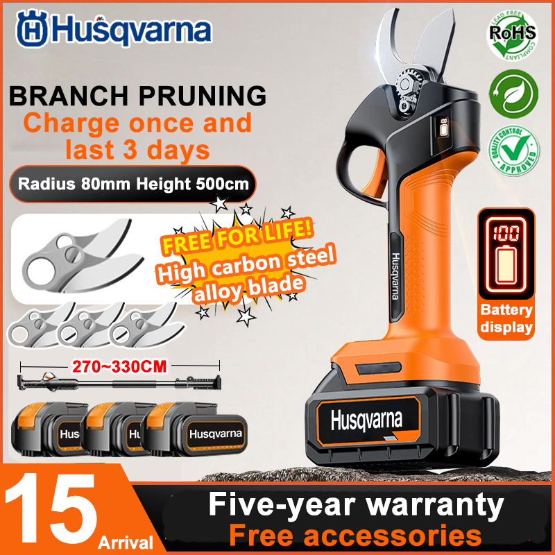 Husqvarna 8000 W kefe nélküli motor lítium akkumulátoros teleszkópos metszőollóval