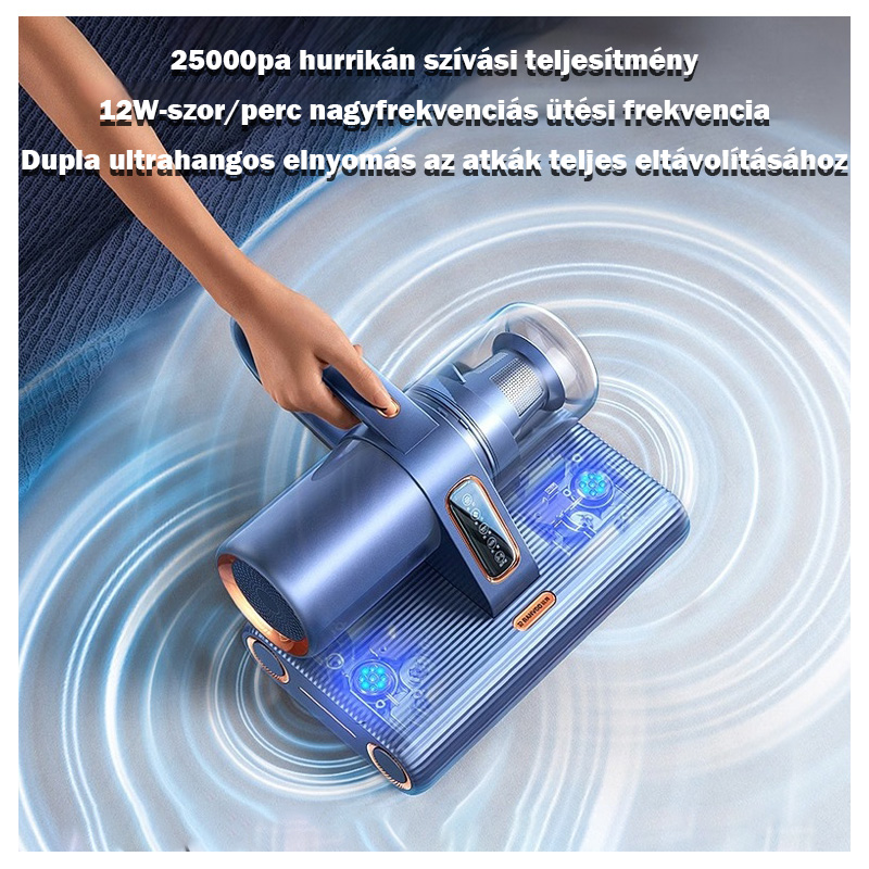 Dyson atkaeltávolító, 25000pa hurrikán szívás, 12 W nagyfrekvenciás csapkodó frekvencia, ultraibolya