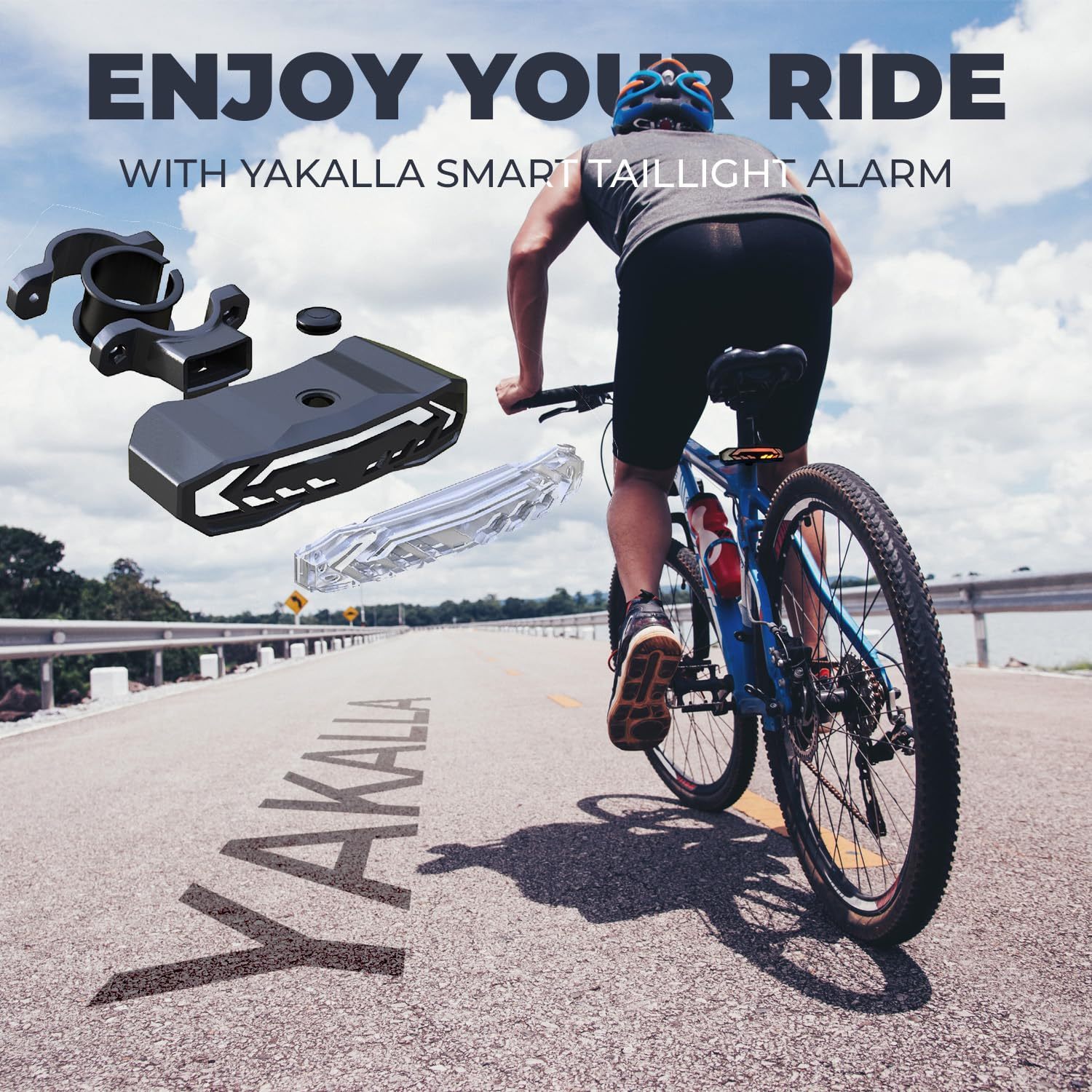 kerékpár hátsó lámpa riasztó