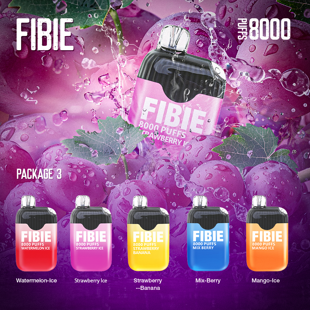 Bețe de țigară electronică de unică folosință FIBIE 8000 (seria 15 arome)