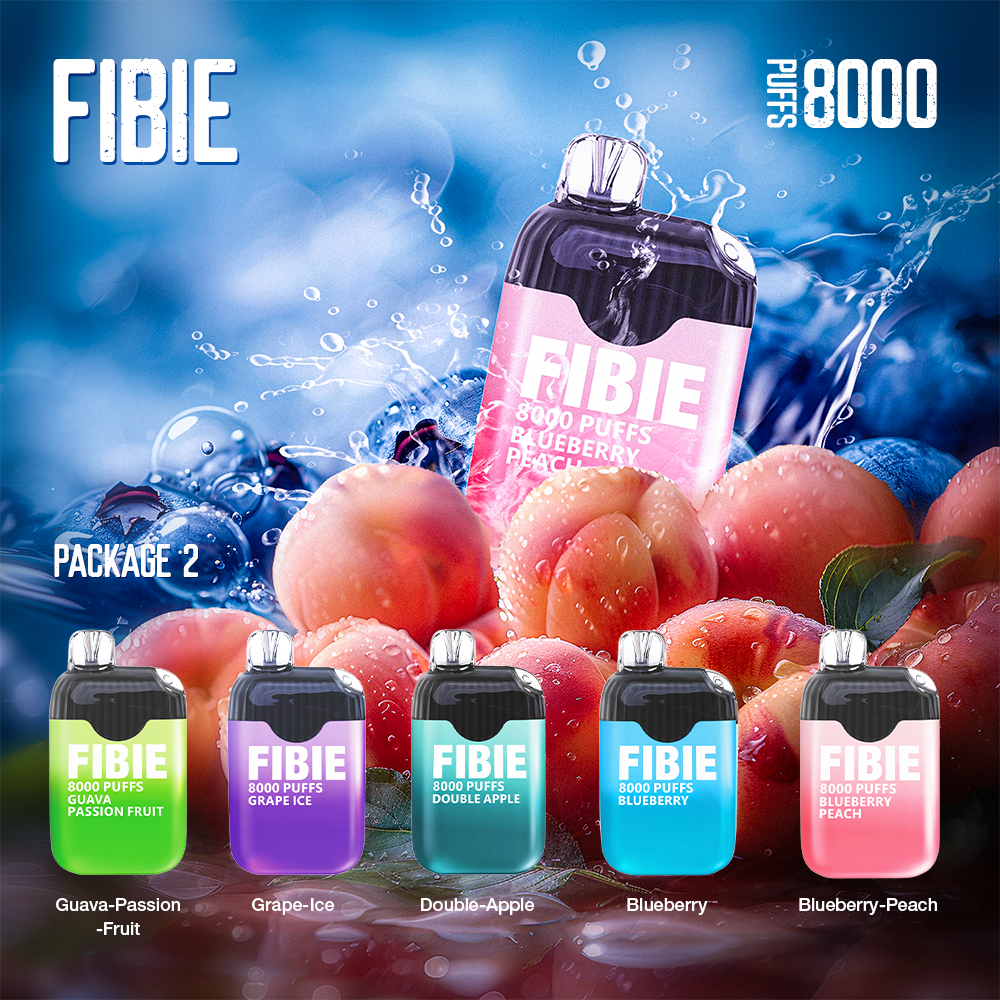 Bețe de țigară electronică de unică folosință FIBIE 8000 (seria 15 arome)