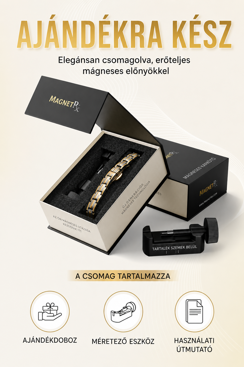 [Copy]RainSo férfi mágneses karkötő - Egyedi, nyíl alakú rozsdamentes acél szemek - Klasszikus fekete és kék matt felület - Állítható méret, alkalmas mindennapi irodai viseletre és szabadtéri tevékenységekre.