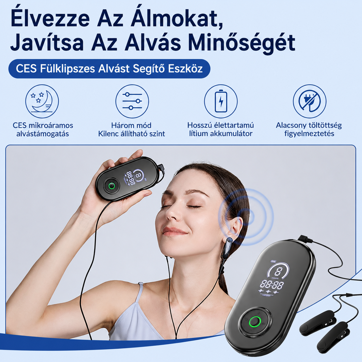 [Copy]LIROPAU altatókészülék, álmatlanság elleni eszköz, hordozható altató felnőtteknek, enyhíti a szorongást, a migrént és a szédülést, javítja a mély alvást, USB-n újratölthető.✨