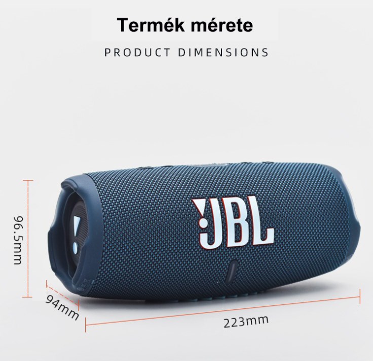 JBL Charge 5 Hordozható Vízálló Vezeték nélküli Bluetooth Hangszóró Csomag a divvi!-vel