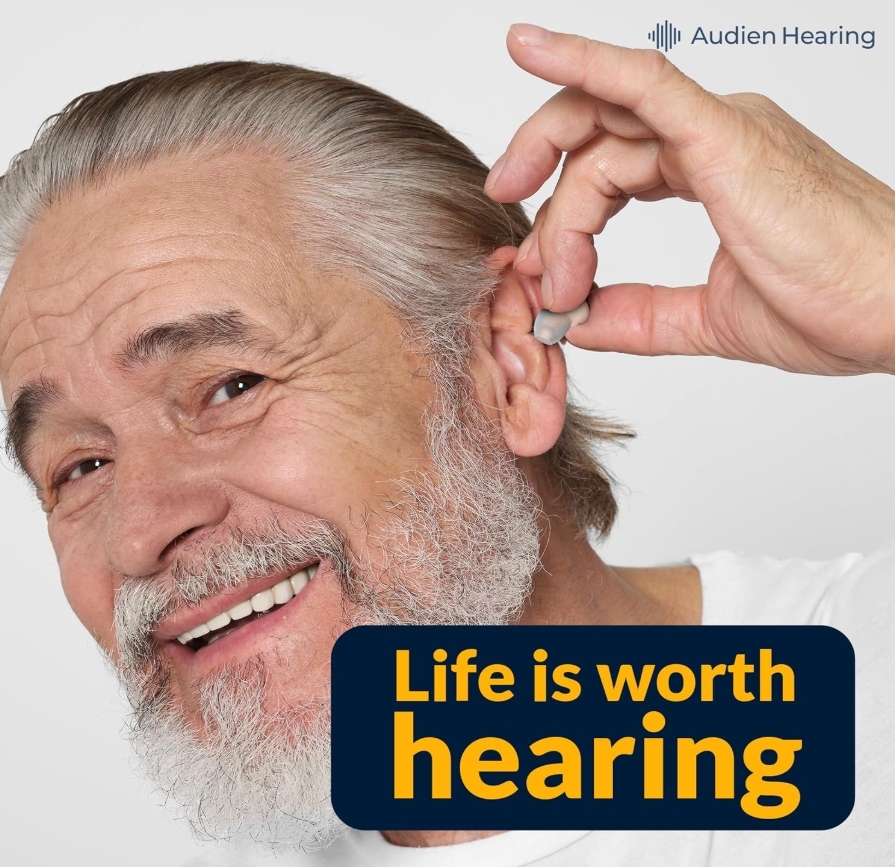🎉New Year's Sale up to 90%💝✨ Buy 1 Get 1 Free ✨Audien Hearing Atom Pro 2 Rechargeable In Ear Hearing Aids