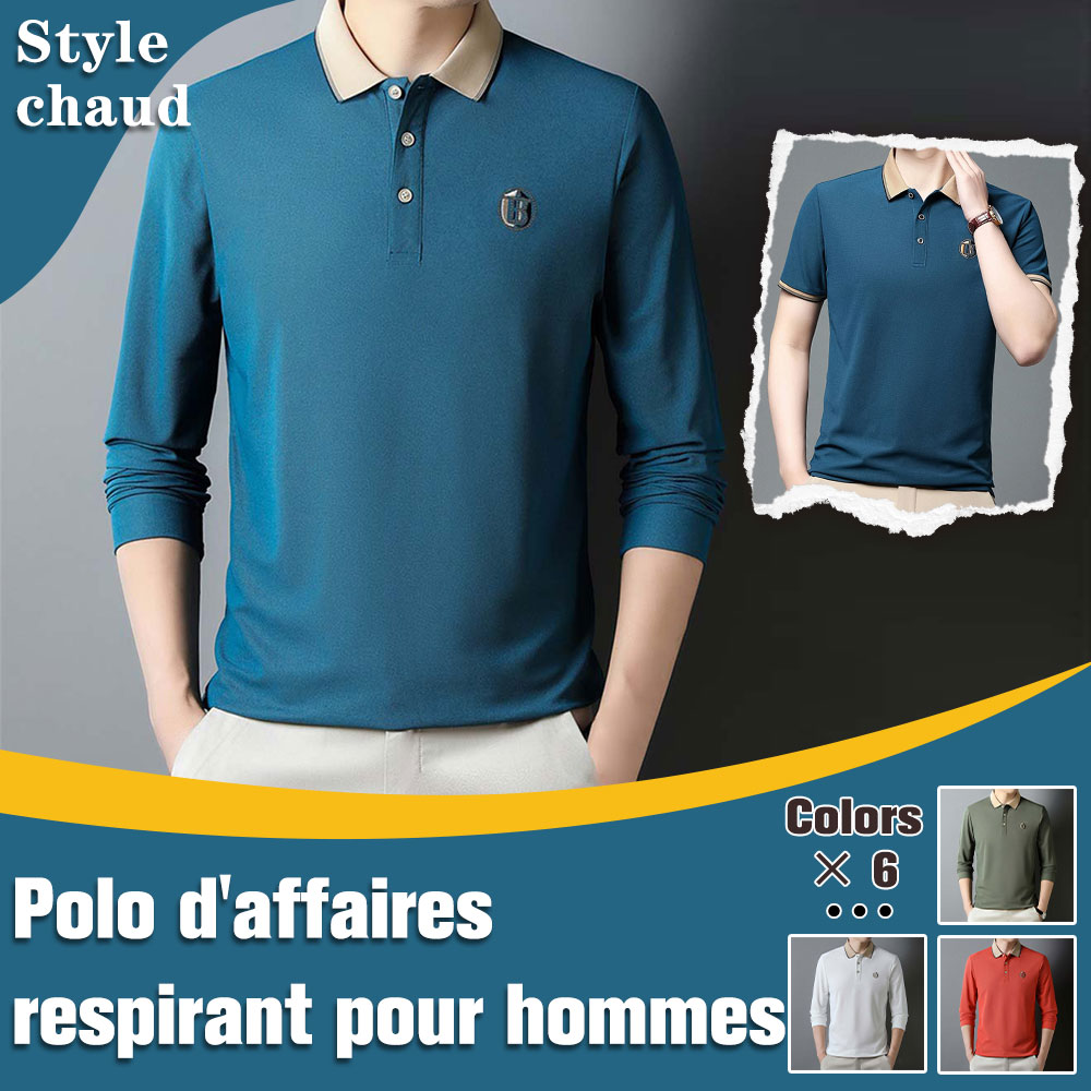 Mentede Polo respirant décontracté d'été pour hommes