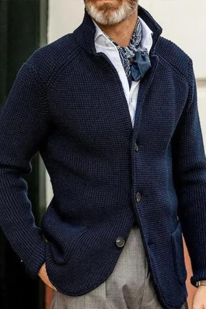 2024 Strickjacke im neuen Stil mit Stehkragen