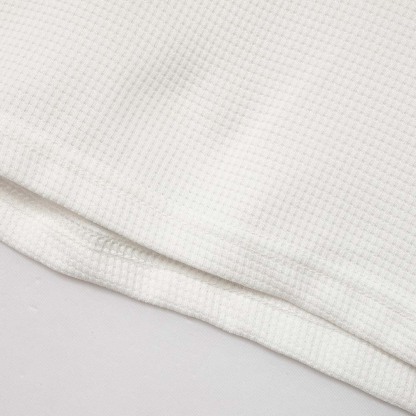 Mentede Nouveau Polo gaufré à manches longues pour hommes