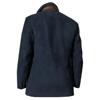 ⭐Frohes Neues Jahr 2024-Herrenjacke Lederkragen, mittellange Jacken