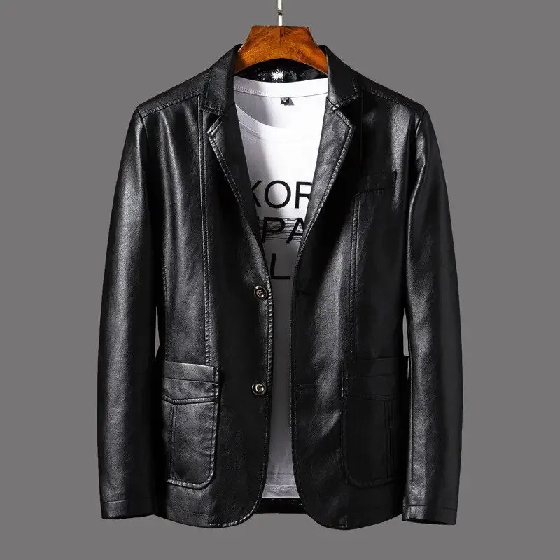 Mentede Veste en cuir pour Hommes