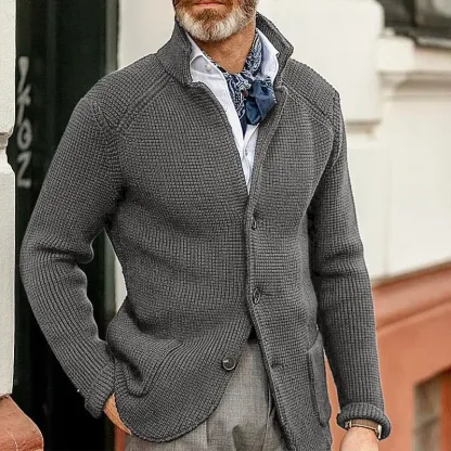 2024 Strickjacke im neuen Stil mit Stehkragen