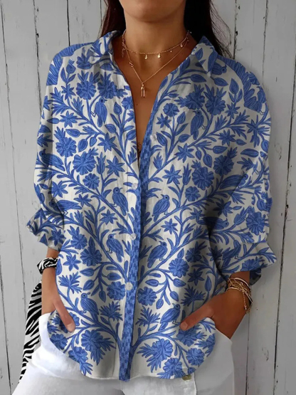 Blouse Analeia™ Blue Garden