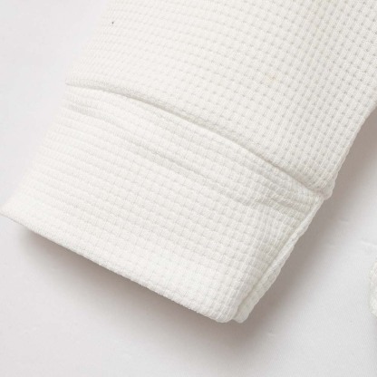 Mentede Nouveau Polo gaufré à manches longues pour hommes