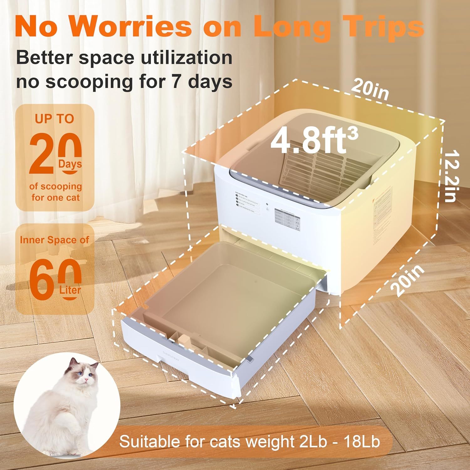 🐱SelfCleaning Cat Litter Box PRO Glorbest