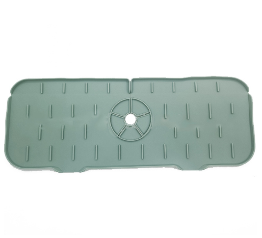 Food-grade silicone drain mat kitchen bathroom faucet splash-proof sink mat strip foldable