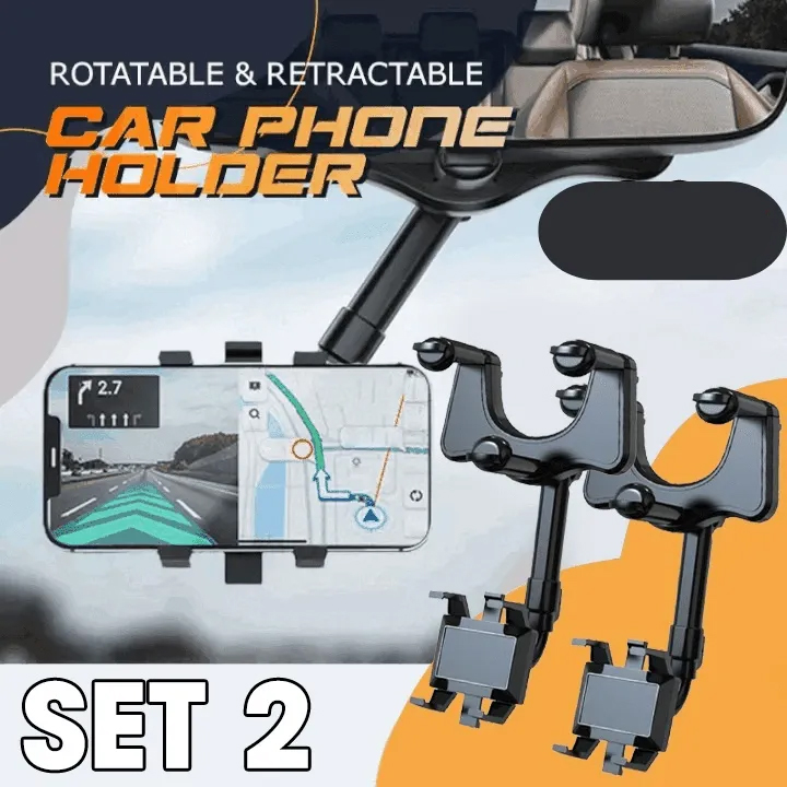 🔥LAST DAY PROMOTION - 40% OFF🔥Rearview Holder – Rotatable and Retractable Car Phone Holder