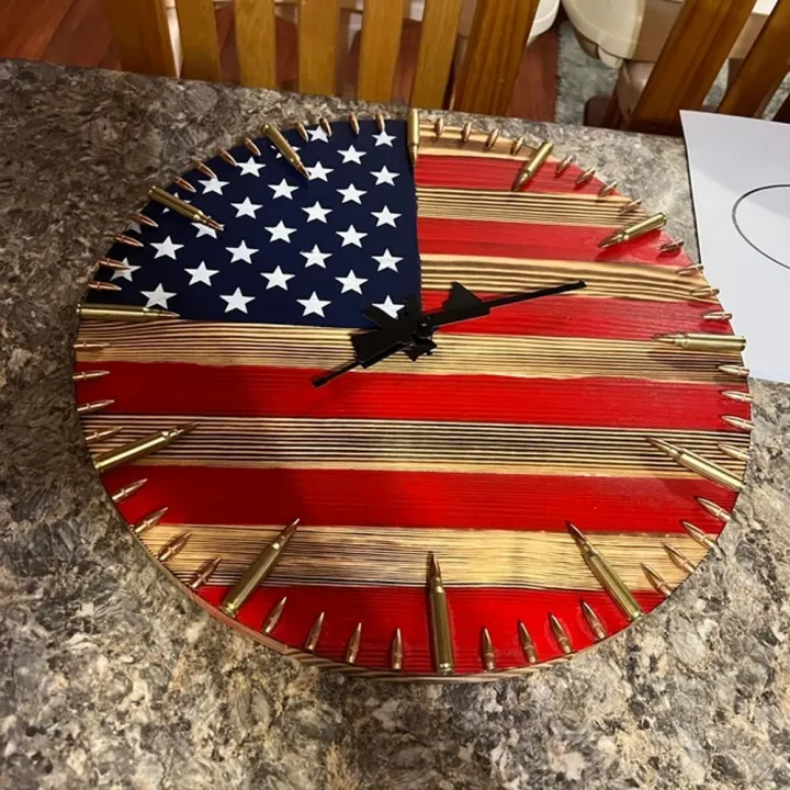 🔥Handmade American Flag Clock-Buy 2 Get Free Shipping