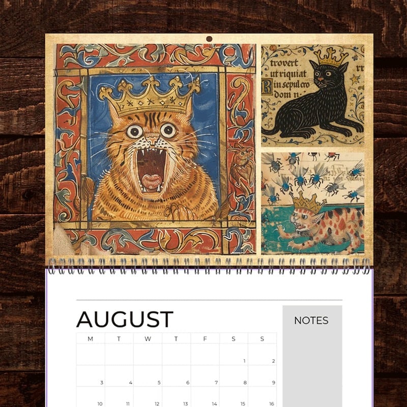 🐱New Year's bestsellers 50 OFF 🗓️Medieval Cats with Crowns Calendar 2026