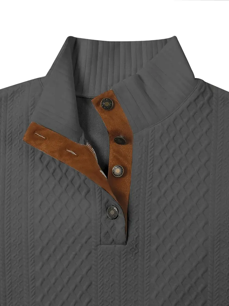 🎁2025 Out-of-season Hot Sale 90% OFF- Mesmee Men's Outdoor Casual Stand Cashmere Button Long Sleeve Sweater