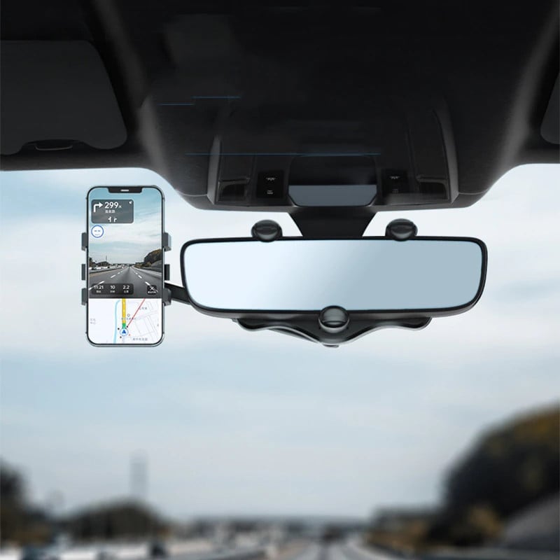 Rearview Holder – Rotatable and Retractable Car Phone Holder