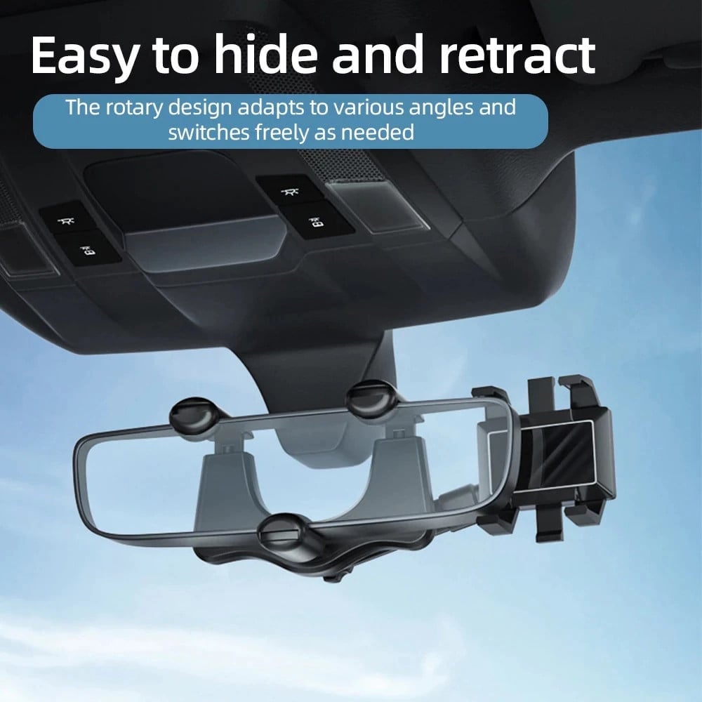 Rearview Holder – Rotatable and Retractable Car Phone Holder